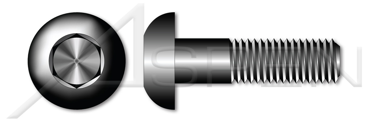 M8-1.25 X 25mm Button Head Cap Screws with Hex Drive, Black Oxide Coated Alloy Steel, ISO 7380-1, Made in U.S.A. M8-1.25 X 25mm Button Head Cap Screws with Hex Drive, Black Oxide Coated Alloy Steel, ISO 7380-1, Made in U.S.A.