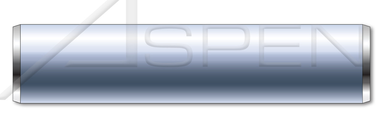 M3 X 30mm DIN 7 Type A, Metric, Solid Dowel Pins, AISI 303 Stainless Steel (18-8)