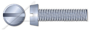 M4-0.7 X 6mm DIN 84 / ISO 1207, Metric, Machine Screws, Cheese Head Slot Drive, Full Thread, Class 4.8 Steel, Zinc Plated