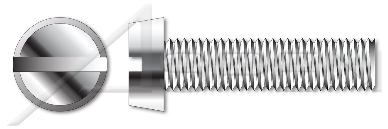 M6-1.0 X 30mm DIN 84 / ISO 1207, Metric, Machine Screws, Cheese Head Slot Drive, Full Thread, A2 Stainless Steel