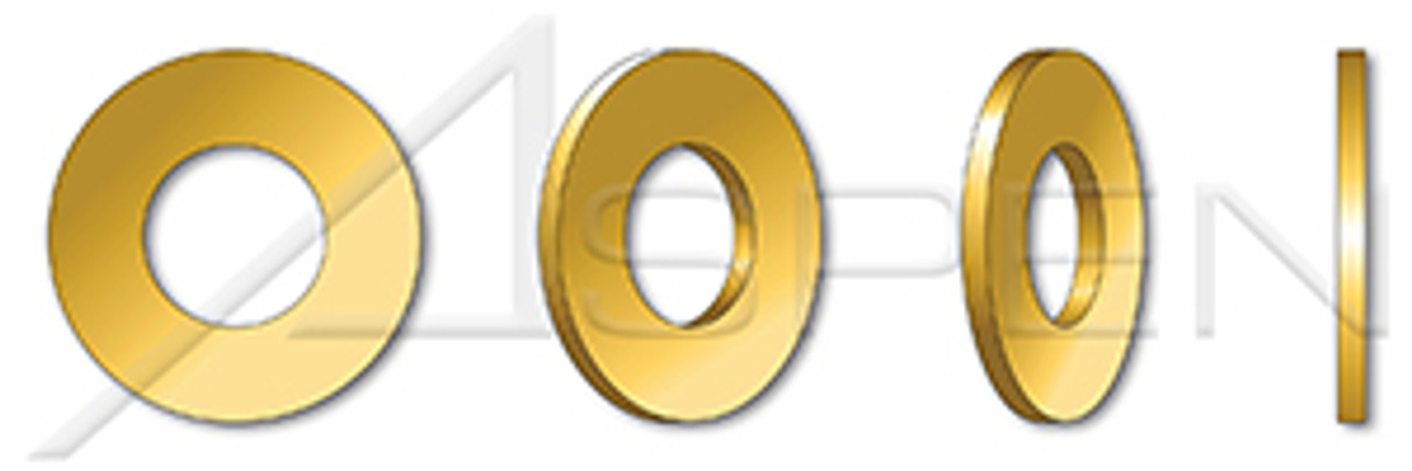 M27 Flat Washers, DIN 125 Type A / ISO 7089, Solid Brass
