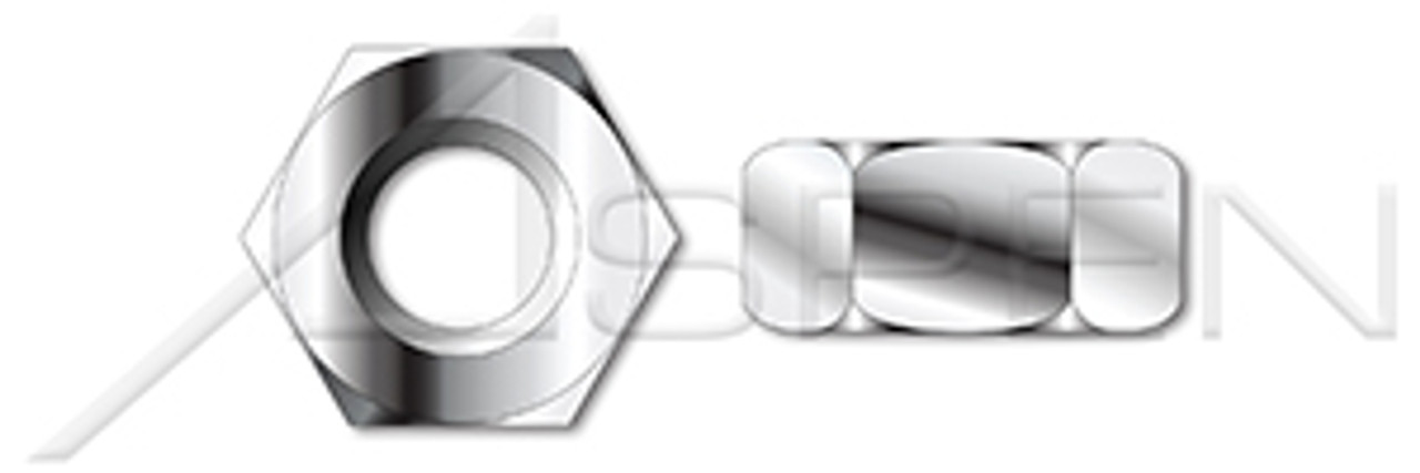 M30-3.5 DIN 934 / ISO 4032, Metric, Hex Finished Nuts, Left-Hand Thread, A2 Stainless Steel