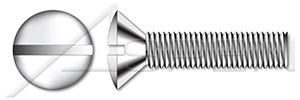 M5-0.8 X 14mm DIN 964 / ISO 2010, Metric, Machine Screws, Oval Slot Drive, Full Thread, A2 Stainless Steel