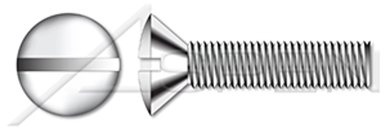 M3-0.5 X 14mm DIN 964 / ISO 2010, Metric, Machine Screws, Oval Slot Drive, Full Thread, A4 Stainless Steel