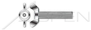 M8-1.25 X 16mm DIN 316, Metric, Wing Screws, Full Thread, A2 Stainless Steel