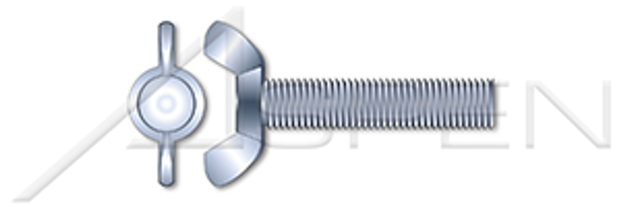 M8-1.25 X 30mm DIN 316, Metric, Wing Screws, Full Thread, Steel, Zinc Plated