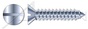 M3.5 X 19mm DIN 7972 / ISO 1482, Metric, Self-Tapping Sheet Metal Screws, Flat Slot Drive, Full Thread, Steel, Zinc Plated