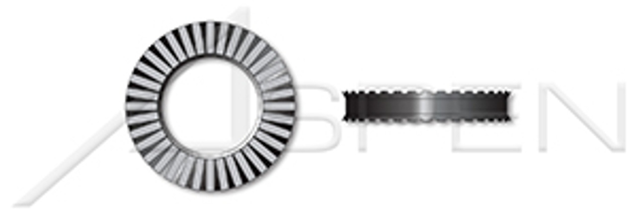 M20 Metric, Rib Spring Lock Washers, Schnorr, Regular Duty, Spring Steel, Black
