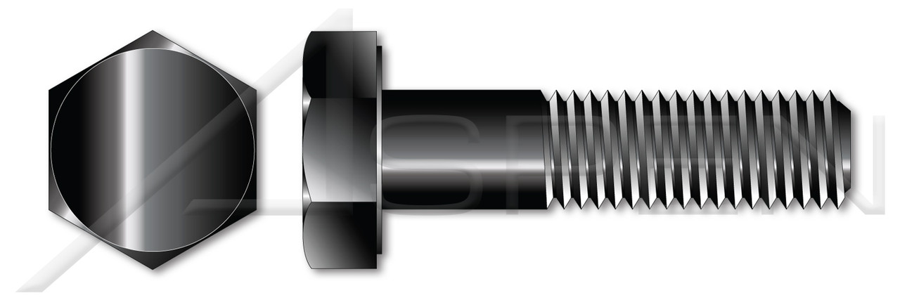 1/2"-13 X 1/2" Hex Head Cap Screws Bolts, Grade 2 Steel, Black Oxide