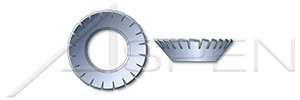 M5 DIN 6798 Type V, Metric, Serrated Lock Washers, Countersunk External Type "V", Steel, Zinc Plated