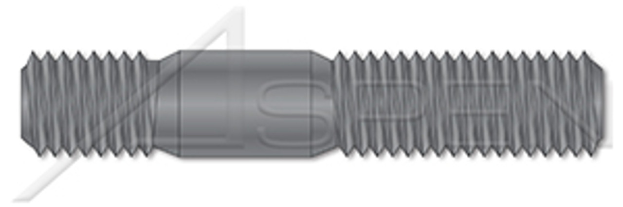 M20-2.5 X 80mm DIN 939, Metric, Double-Ended Stud with Plain Center, Screw-in End 1.25 X Diameter, Grade 8 Steel, Plain