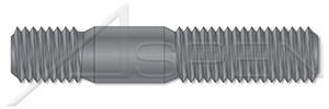 M8-1.25 X 25mm DIN 939, Metric, Double-Ended Stud with Plain Center, Screw-in End 1.25 X Diameter, Grade 8 Steel, Plain