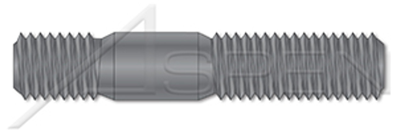 M10-1.5 X 20mm DIN 938, Metric, Double-Ended Stud with Plain Center, Screw-in End 1.0 X Diameter, Class 5.8 Steel, Plain