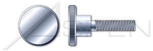 M4-0.7 X 8mm DIN 464, Metric, Thumb Screws, Knurled Flat Head, High Type, Class 5.8 Steel, Zinc Plated