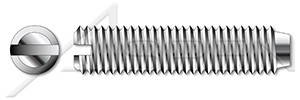 M3-0.5 X 3mm DIN 551 / ISO 4766, Metric, Slotted Set Screws, Flat Point, A2 Stainless Steel