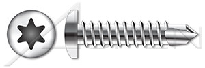 M3.9 X 13mm DIN 7504 Type M, Metric, Self-Drilling Screws, Pan 6-Lobe Drive, A2 Stainless Steel
