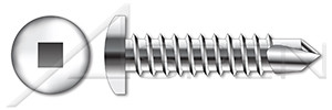 M4.8 X 22mm DIN 7504 Type M, Metric, Self-Drilling Screws, Pan Square Drive, A2 Stainless Steel