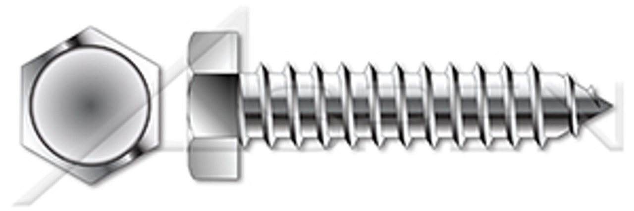 M3.9 X 32mm DIN 7976 / ISO 1479, Metric, Self-Tapping Sheet Metal Screws, Hex Indented Head, Full Thread, A2 Stainless Steel