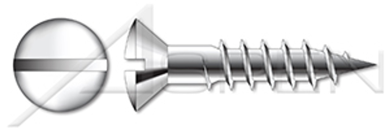 M3.5 X 20mm DIN 95, Metric, Wood Screws, Oval Slot Drive, A2 Stainless Steel