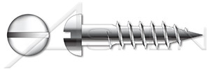 M3.5 X 16mm DIN 96, Metric, Wood Screws, Round Slot Drive, A2 Stainless Steel
