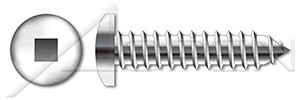 M3.9 X 13mm DIN 7981 / ISO 7049, Metric, Self-Tapping Sheet Metal Screws, Pan Square Drive, Full Thread, A2 Stainless Steel