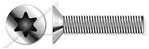 M6-1.0 X 20mm DIN 7991 / ISO 10642, Metric, Flat Head 6-Lobe Drive Socket Cap Screws, Full Thread, A2 Stainless Steel