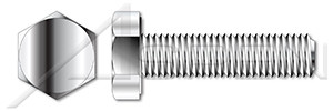 M10-1.5 X 20mm DIN 933, Metric, Hex Head Cap Screws Bolts, Full Thread, AISI 316Ti Stainless Steel
