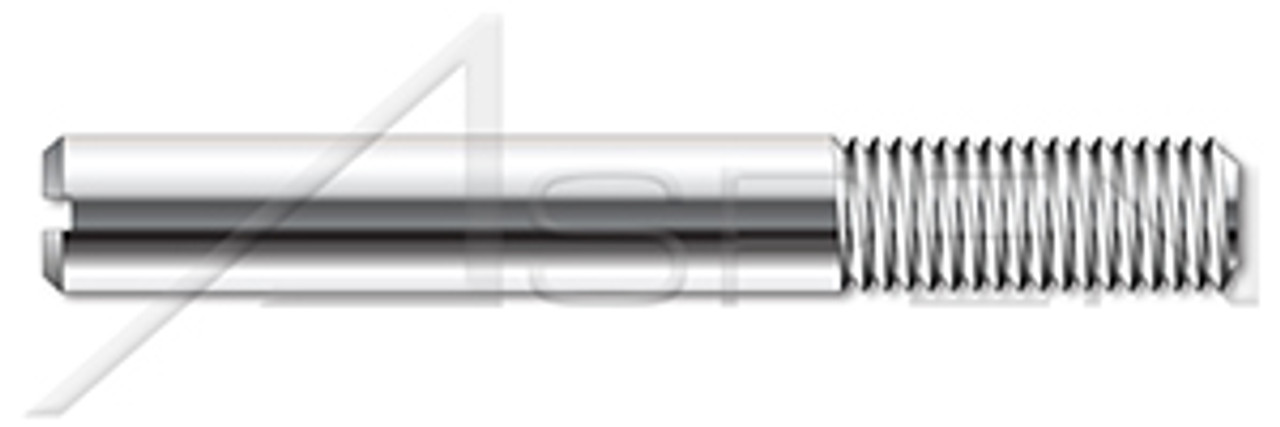 M8-1.25 X 30mm Slotted Set Screws, Partially Threaded, DIN 427 / ISO 2342, AISI 303 Stainless Steel (18-8)