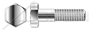 M6-1.0 X 120mm DIN 931, Metric, Hex Head Cap Screws Bolts, Part Thread, A4-80 Stainless Steel