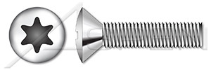 M4-0.7 X 35mm ISO 14584, Metric, Machine Screws, Oval 6-Lobe Drive, Full Thread, A2 Stainless Steel