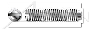 M8-1.25 X 30mm DIN 551 / ISO 4766, Metric, Slotted Set Screws, Flat Point, A4 Stainless Steel
