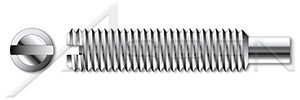 M3-0.5 X 12mm DIN 417 / ISO 7435, Metric, Slotted Set Screws, Long Dog Point, Full Thread, A2 Stainless Steel