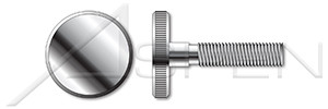 M8-1.25 X 30mm DIN 653, Metric, Thumb Screws, Knurled Flat Head, Low Type, AISI 303 Stainless Steel (18-8)