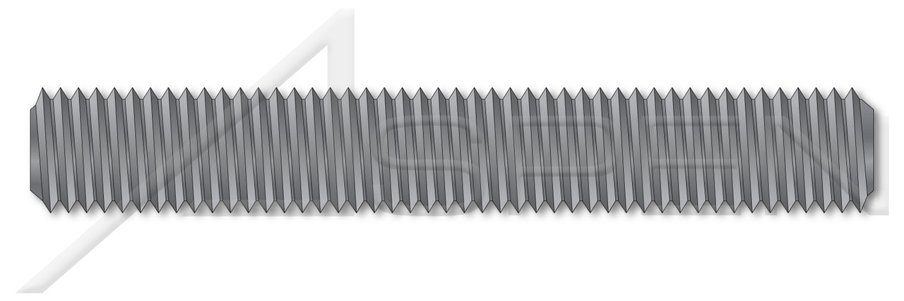 7/8"-9 X 10" B7 Studs, Full Thread, Grade B7 Alloy Steel, Alloy Steel, Plain