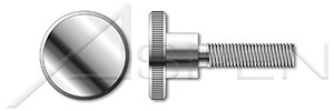 M5-0.8 X 10mm DIN 464, Metric, Thumb Screws, Knurled Flat Head, High Type, AISI 303 Stainless Steel (18-8)