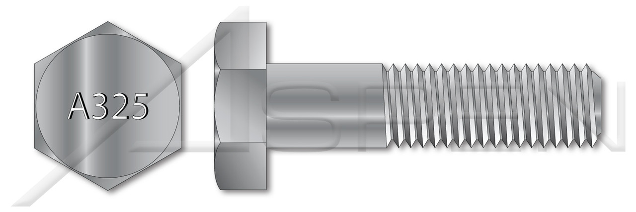 1-1/4"-7 X 5" Heavy Structural Hex Bolts, Coarse Thread, Hot Dip Galvanized