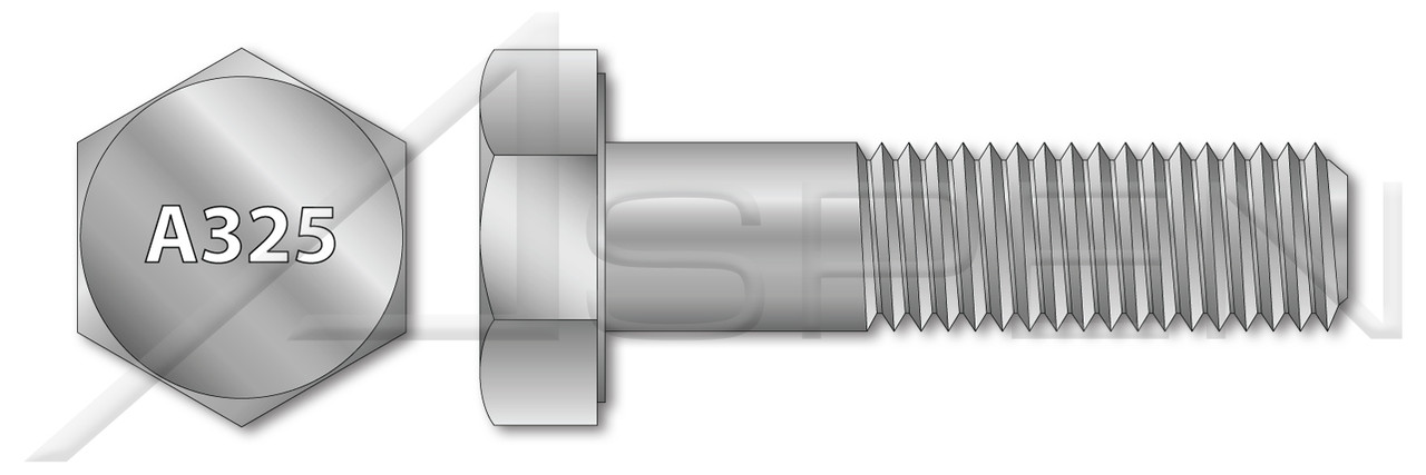 1/2"-13 X 2-1/2" Structural Heavy Hex Bolts, ASTM A325 Type 1, Hot Dip Galvanized Steel, Made in U.S.A.