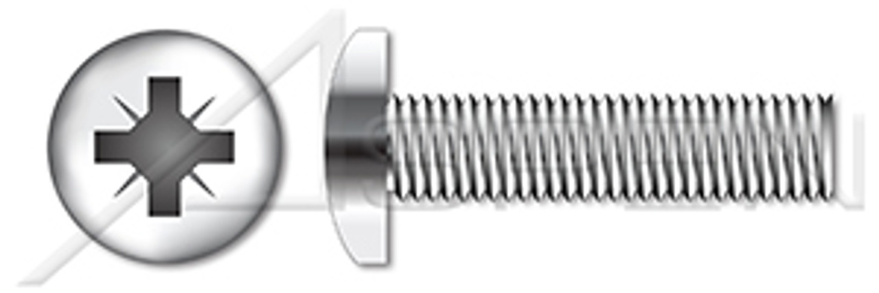 M4-0.7 X 10mm DIN 7985A / ISO 7045, Metric, Machine Screws, Pan Pozidriv Alternative Drive, Full Thread, A2 Stainless Steel