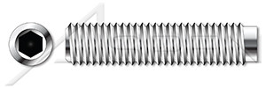 M3-0.5 X 4mm DIN 915 / ISO 4028, Metric, Hex Socket Set Screws, Dog Point, A4 Stainless Steel