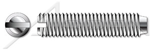 M3-0.5 X 5mm DIN 438, Metric, Slotted Set Screws, Cup Point, Full Thread, A2 Stainless Steel