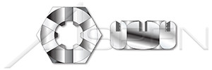 M16-2.0 DIN 937, Metric, Thin Slotted Castle Nuts, A4 Stainless Steel