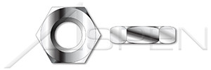 M10-1.5 DIN 439B, Metric, Thin Hex Jam Nuts, Left-Hand Thread, A2 Stainless Steel