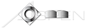 M5-0.8 DIN 557, Metric, Regular Square Nuts, A4-80 Stainless Steel