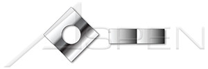 M4-0.7 DIN 562, Metric, Thin Square Nuts, A4 Stainless Steel