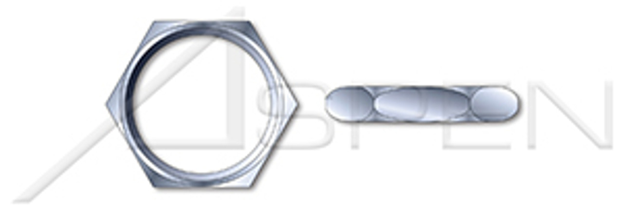 3/8"-32, THK=3/32", A/F=9/16" Panel Nuts, Steel, Zinc Plated