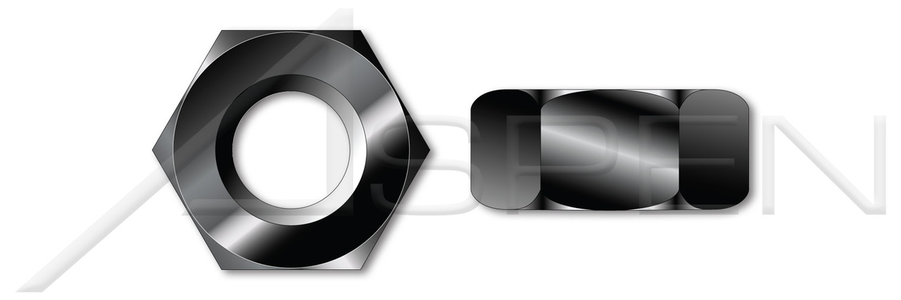 5/16"-24 Hex Finished Nuts, Steel, Black Oxide