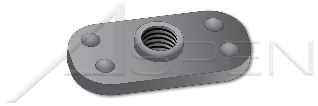 1/2"-20 Tab Type Weld Nuts, Multi Projections, Center Hole, C1006-C1010 Steel