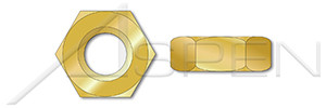 1-1/4"-7 Heavy Hex Jam Thin Nuts, Brass
