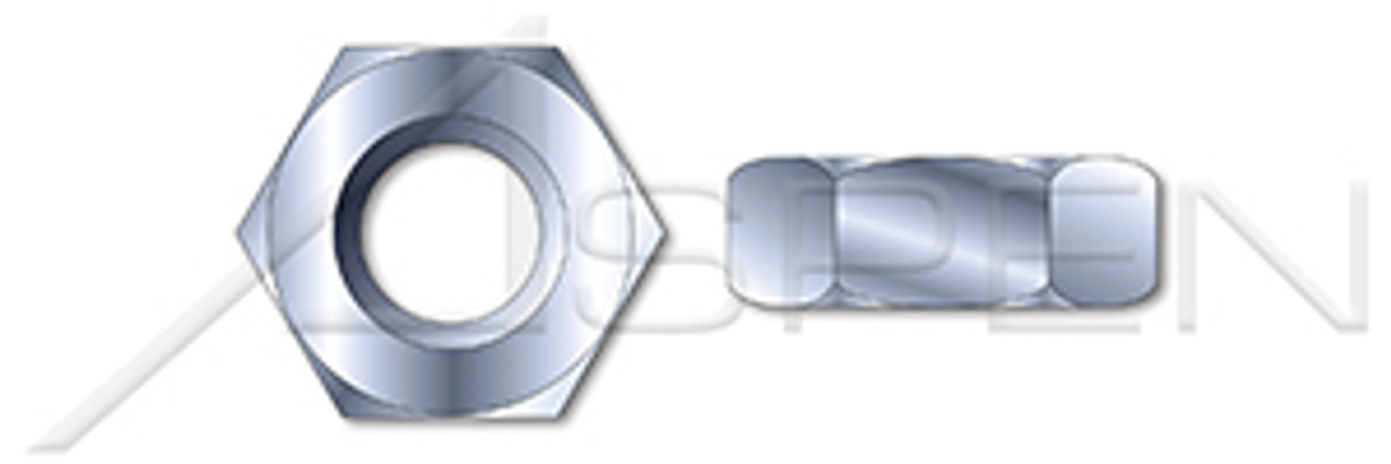 1-1/4"-7 Heavy Hex Jam Thin Nuts, Hot Formed, Steel, Zinc Plated