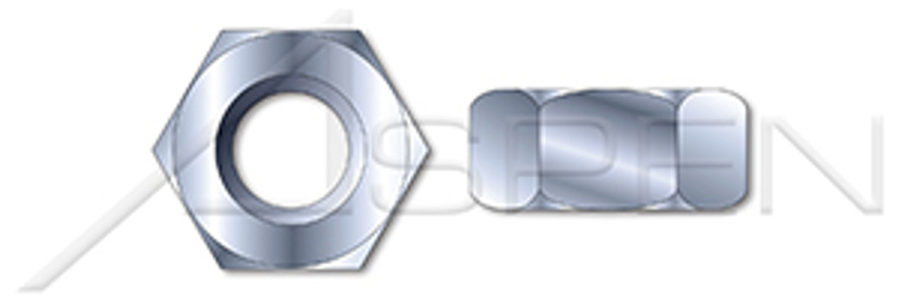 1/2"-13 Hex Finished Nuts, Aluminum Alloy 6061-T6